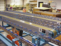 Stacking restocking conveyer in practice